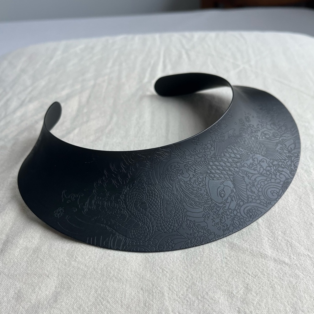 Jean Paul Gaultier Black Dragon Koi Choker Collar Necklace